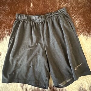 Gray Athletic Shorts with Logo